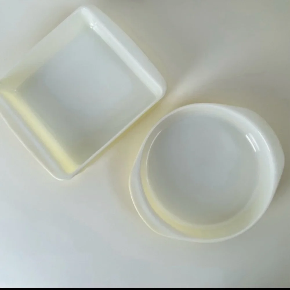 2 Rare Vintage Pyrex 1955-56 Yellow Speckled Desert Dawn Series Baking Dishes - Picture 7 of 16